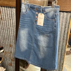 NWT inherit co Josie skirt denim jean